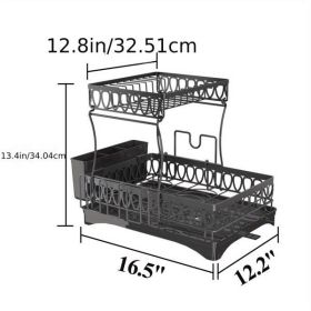 2-layer tableware arrangement rack, household large capacity tableware storage rack storage rack, bowl rack, dish rack, cup rack, drain rack