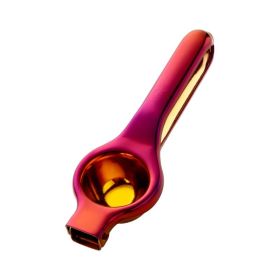 1 Pcs Lemon Squeezer Stainless Steel Orange Fruit Juicer Squeezer Orange Juicer Handle Press Multifunctional Kitchen Tools (Ships From: China, Color: Rainbow NO.3)