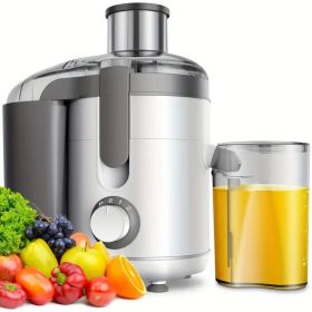 GDOR Centrifugal Juicer with 2.5" Feed Chute, 2 Speed Settings, 15 oz, 350 Watts, BPA Free (Color: White)